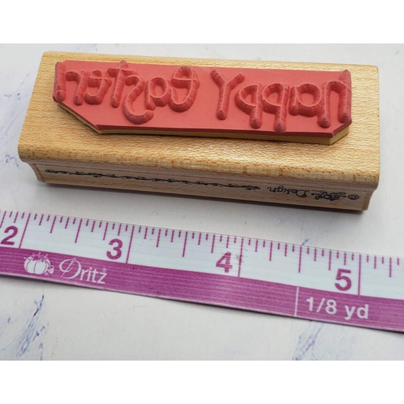 Lot of 7 Inspirational Phrases and Expressions Wood Mounted Rubber Stamps - Picture 5 of 15